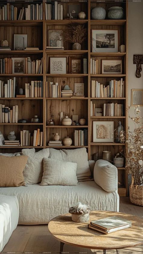 Explore 30 bookshelf ideas that combine style and functionality to transform your home decor. Living Room Bibliotheque, Book Room Ideas Cozy, Bookshelf For Small Room, Book Shelf Small Room, Small Living Room With Bookshelves, Bookshelf In Small Living Room, Small Bookshelf Ideas Aesthetic, Niche In Living Room, Little Library Room