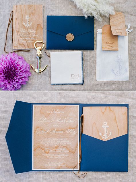 Nautical Invitations, Anchor Wedding, Nautical Wedding Invitations, Nautical Wedding Theme, Pink And Gold Wedding, Trendy Wedding Invitations, Cruise Wedding, Invitations Diy, Beach Wedding Favors