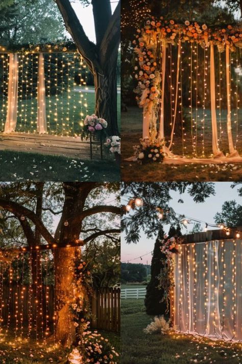 35 Dreamy Backyard Wedding Ideas and Planning Tips - Yeah Weddings Vow Renewal Ideas Backyard, Swamp Theme Wedding, Backyard Pond Wedding, Backyard Rustic Wedding Ideas, Backyard Wedding Ceremony Setup, Backyard Casual Wedding, Diy Backyard Wedding On A Budget, Small Intimate Wedding Ideas Backyards, Cheap Small Wedding Ideas