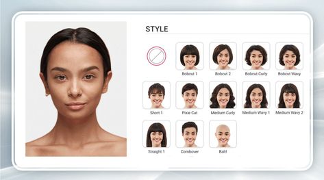 Discover the Online Hairstyle Filter: Try Virtual Haircut Instantly. Available on our website or apps. See how AI tech can boost sales for your hair business. Warm Brown With Highlights, Two Hair Colors, Virtual Hairstyles Free, Very Short Bangs, Hairstyle App, Virtual Hairstyles, Large Curls, New Hairstyles, Edges Hair