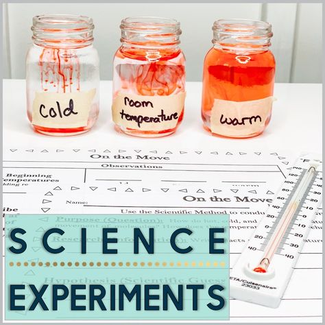 Heating And Cooling Experiments For Kids, Energy Science Experiments For Kids, Heat Energy Experiments For Kids, Fossils Activities, Elementary Science Activities, Resource Room, Daily Math, Cool Science Experiments, Scientific Method