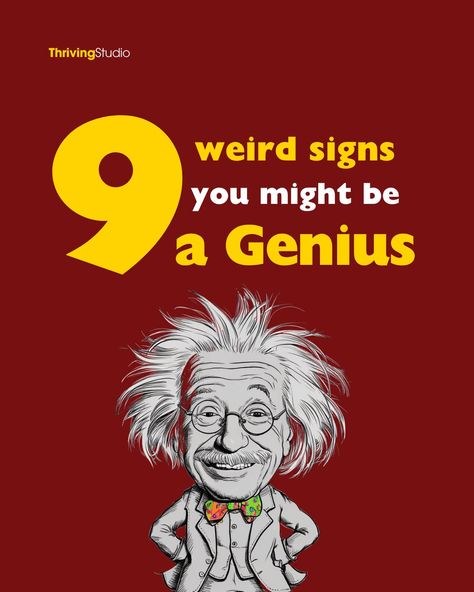 "Think you're a genius? Discover 9 surprising and weird signs that you might be! 🌟🧠 #GeniusTraits #HiddenGenius #WeirdSignsOfGenius #Intelligence #SmartPeople #BrainPower #IQ #CreativeMinds #ThinkDifferent #MindBlown #GeniusLife Signs Of Genius, Weird Signs, Brain Power, Smart People, Mind Blown, Signs, Instagram Posts, Quick Saves, Instagram