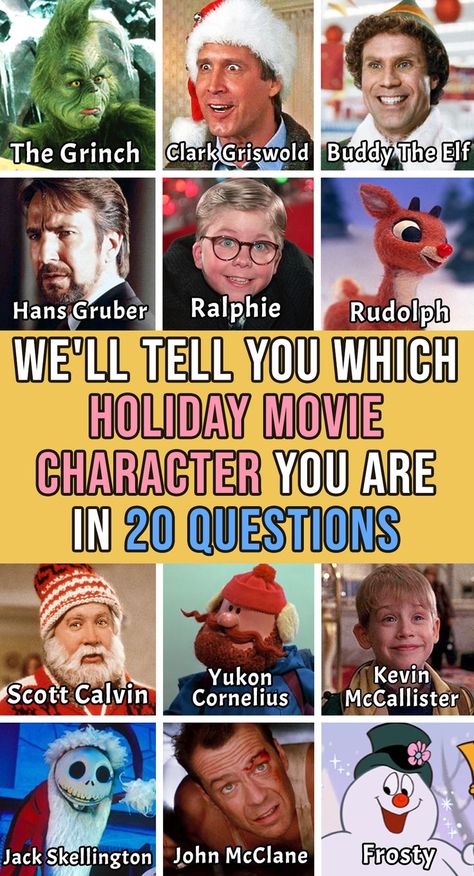 Grinch Drawing, Christmas Movie Characters, Grinch Christmas Party, Classic Christmas Movies, Fun Quizzes To Take, American Girl Doll Clothes Patterns, 20 Questions, Buddy The Elf, Things To Do When Bored