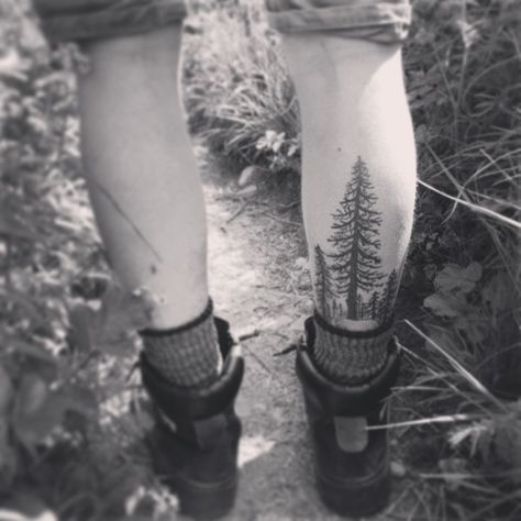 My Tree Tattoo. Right Calf... #tree #tattoo #nature Tree Tattoo Calf, Evergreen Tree Tattoo, Tree Tattoo Arm, Tree Tattoo Back, Family Tree With Pictures, Tattoo Tree, Family Tree Tattoo, Tattoo Nature, Tattoos Arm