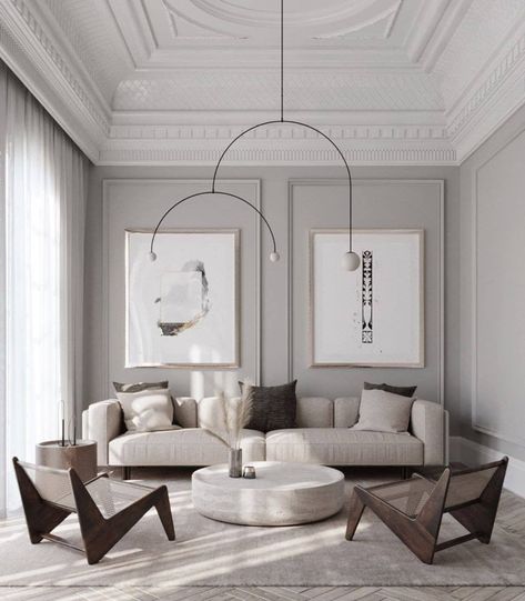 White Abstract Art, Wuxi, Style Deco, Elegant Living Room, Elegant Living, Living Room Inspo, Living Room Grey, A Living Room, Living Room Inspiration