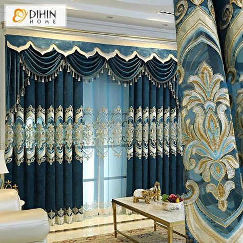 Royal Curtains, Light Green Curtains, Curtain Designs Living Room, Fancy Curtains, Curtains Living Room Modern, Thick Curtains, Luxury Curtains, Curtains Width, Sheer Drapes