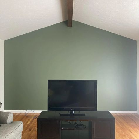 Thai Basil Paint Color, Behr Conifer Green, Green Accent Color, Modern Hacienda, Boys Bedroom Paint, Green Wall Color, Green Painted Walls, Green Accent Walls, Green Dining Room