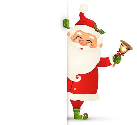 Happy smiling santa claus standing behin... | Premium Vector #Freepik #vector #santa-claus #santa #clause #christmas-santa Red Head Cartoon, Family Circus Cartoon, Santa Stop Here Sign, Santa Claus Pictures, Moon Cartoon, Cartoon Santa Claus, Santas Coming, Cartoon Santa, Family Circus