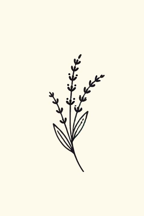 Curious about lavender tattoos? They represent tranquility and recovery. Tap to explore their full meanings! Minimalist Lavender Tattoo Black, Lavender Plant Tattoo Black And White, Lavender Plant Tattoo, Lavender Tattoos, Candle Tattoo Design, Tattoo Real, Feather Tattoo Meaning, Tattoo Black And White, 12 Tattoos