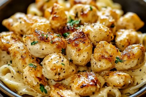 Honey Garlic Shrimp, Sausage & Broccoli - recipestasteful Garlic Butter Sausage Bites With Creamy Parmesan Pasta, Creamy Parmesan Pasta, Garlic Butter Chicken Bites, Butter Chicken Bites, Sausage Broccoli, Honey Garlic Shrimp, Make Garlic Butter, Broccoli Dishes, Shrimp Sausage