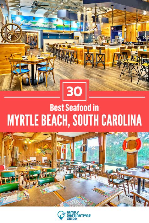 Myrtle Beach Things To Do, Myrtle Beach Trip, Myrtle Beach Restaurants, Lunch Places, South Carolina Vacation, Best Italian Restaurants, Best Seafood Restaurant, Myrtle Beach Vacation, Vero Beach Fl