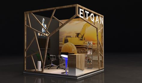 ETQAN Design & Construction Booth on Behance Small Booth Design, Event Entrance Design, Small Booth, Event Booth Design, Stand Feria, Corporate Event Design, Exhibition Stall Design, Stall Design, Event Booth