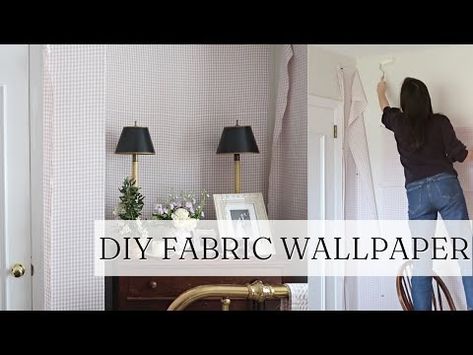 Turn Any Fabric into Wallpaper with Liquid Starch! - YouTube Into Wallpaper, Hang Wallpaper, Liquid Starch, The Nerve, Interior Paint Colors, Vinyl Wallpaper, Diy Fabric, Digital Wallpaper, Interior Paint