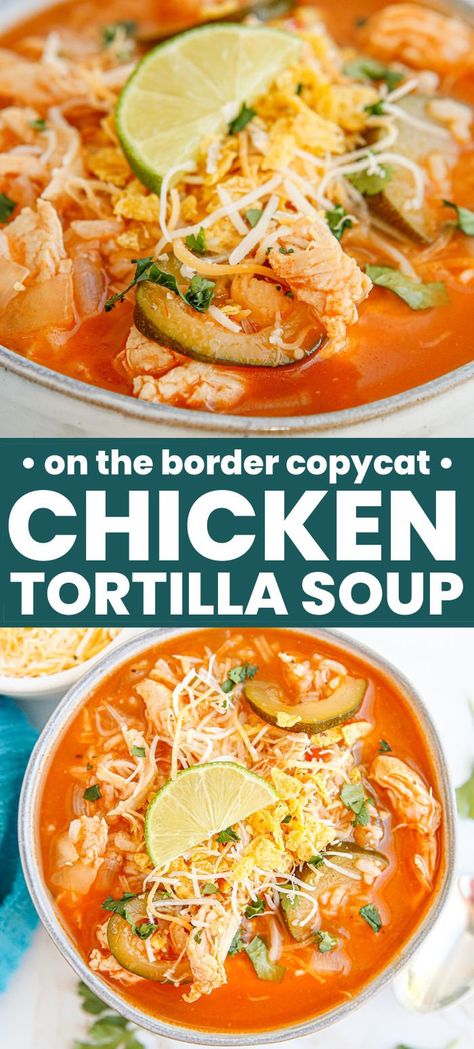 Chicken Zucchini Rice, The Best Chicken Tortilla Soup, Easy Chicken Tortilla Soup Recipe, Best Chicken Tortilla Soup, Tortilla Soup Easy, Persnickety Plates, Zucchini Rice, Chicken Tortilla Soup Crock Pot, Chicken Tortilla Soup Easy