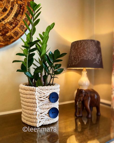 Macrame Pot Cover, Macrame Flower Pot, Flower Pot Diy, Potting Ideas, Macrame Mini, Pot Diy, Planter Cover, Macrame Flower, Diy Flower Pots