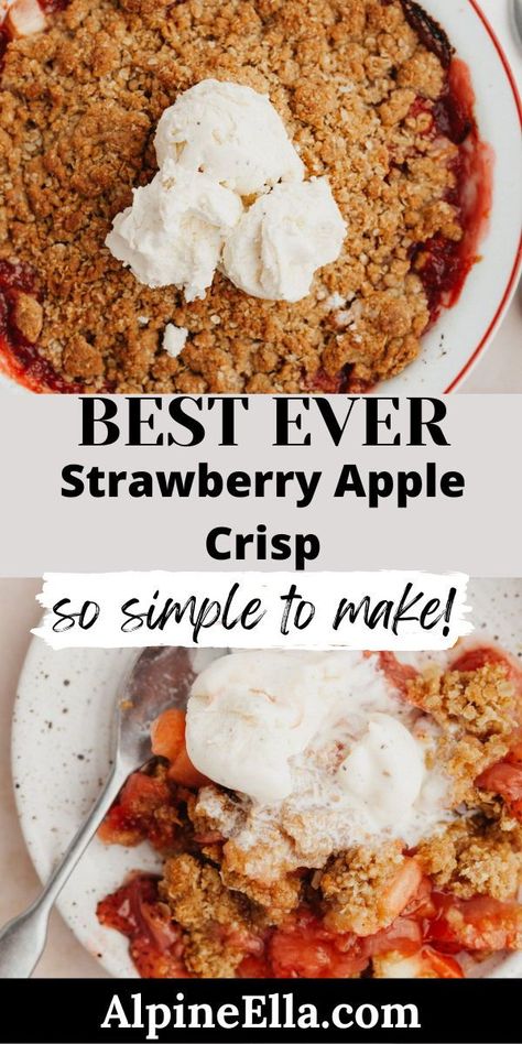 Oatmeal Streusel Topping, Apple Crumble With Oats, Strawberry Crisp Recipe, Strawberry Crumble, Strawberry Crisp, Fruit Crumble, Fruit Crisp, Apple Crisp Recipes, Fall Dessert Recipes