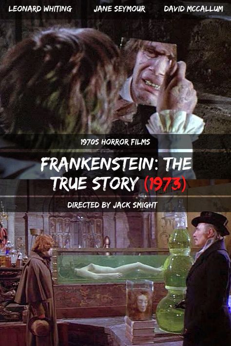 In this re-imagining of the classic tale, Dr. Victor Frankenstein meets Dr. Henry Clerval, who is experimenting with reanimating bodies. Together they create the Creature, and after Clerval dies Dr. Frankenstein gives their creation his brain. Henry Clerval, Leonard Whiting, Dr Frankenstein, Victor Frankenstein, David Mccallum, Storytelling Techniques, Jane Seymour, Horror Icons, True Story