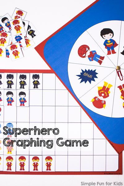 Superhero Math Activities, Superhero Games For Kids, Superhero Lessons, Graphing Games, Superhero Preschool, Superhero Math, Super Hero Games, Family Math Night, Superhero School