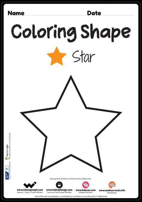 Star Shape Worksheets For Preschool, Shape Coloring Pages Free Printable, Star Worksheet Preschool, Star Shape Activities For Preschool, Preschool Shapes Printables Free, Star Activities Preschool, Star Coloring Pages Free Printable, Star Worksheet, Cross Coloring Page