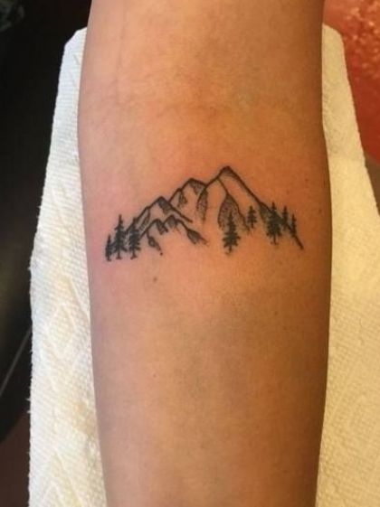 Psalm 121 Tattoo, Camping Tattoo, Mountain Tattoo Design, Bible Verse Tattoos, Verse Tattoos, Psalm 121, Wrist Tattoos For Women, Mountain Tattoo, Small Tattoo Designs