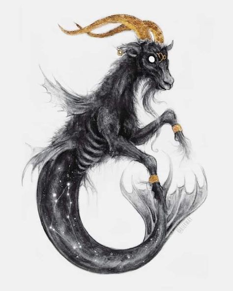 Brian Serway, Sea Goat, Capricorn Aesthetic, Capricorn Art, Capricorn Tattoo, Sagittarius And Capricorn, Capricorn And Aquarius, Zodiac Art, Fun Challenges