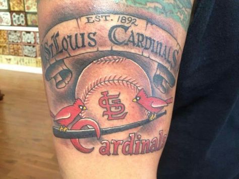 Tat St Louis Cardinals Tattoo, Cardinals Tattoo, Traditional Chest Tattoo, Cardinal Tattoo, Alchemy Tattoo, Cardinal Tattoos, Faded Tattoo, Tattoos To Cover Scars, Music Note Tattoo