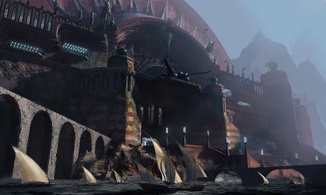 ArtStation - Castle Caladan, ancestral home of House Atreides, Pete Amachree Environmental Artwork, Dune Film, House Atreides, Ya Fantasy Books, Dune Art, New Gods, Science Fiction Fantasy, Environment Concept Art, Fantasy Books