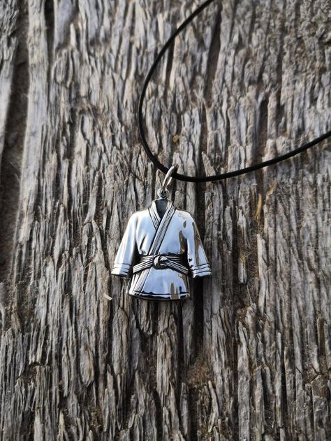 Kimono martial art pendant sterling silver miniature Karate | Etsy Karate Photos, Miniature Gifts, Black Belt Martial Arts, Karate Gifts, Martial Arts Belts, Karate Belt, Kyokushin Karate, Jiu Jitsu Training, Belt Ring