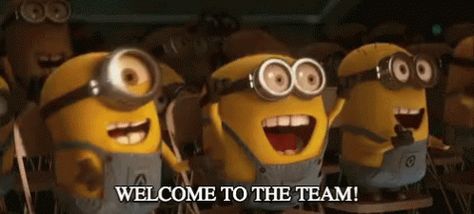 Minions Excited GIF - Minions Excited WelcomeToTheTeam - Discover & Share GIFs Congratulations Gif, Minion Humor, Gif Rose, Minion Humour, Yellow Minion, Minion Gif, The Minions, Happy Minions, Welcome To The Team