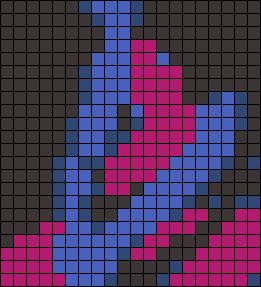 Alpha pattern #158278 | BraceletBook Lmanburg Flag Pixel Art, Pixel Art Grid Album Covers, Tv Girl Perler Beads, Tv Girl Pixel Art, Perler Bead Patterns Album Covers, Tv Girl Crochet, Album Perler Beads, Gravity Falls Alpha Pattern, Perler Album Cover