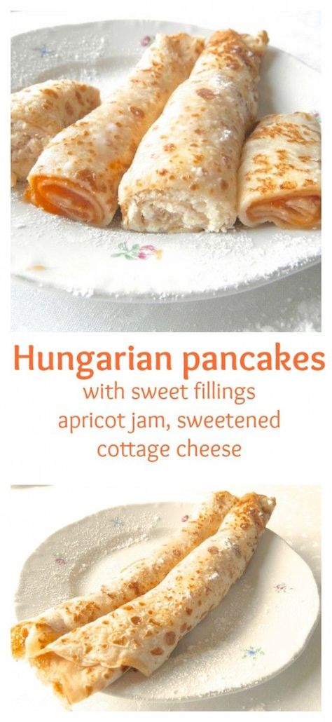 Hungarian Pancakes, Crepes Sweet, Hungarian Desserts, Eastern European Recipes, Hungarian Cuisine, French Crepes, Crepe Recipes, Hungarian Recipes, Batman Wallpaper