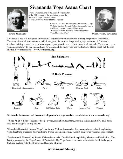 Sivananda Yoga Chart Yoga Chart, Yoga Meditation Quotes, Sivananda Yoga, Yoga Master, Yoga Inspo, Yoga Business, Spiritual Yoga, Yoga Sequence, Bikram Yoga