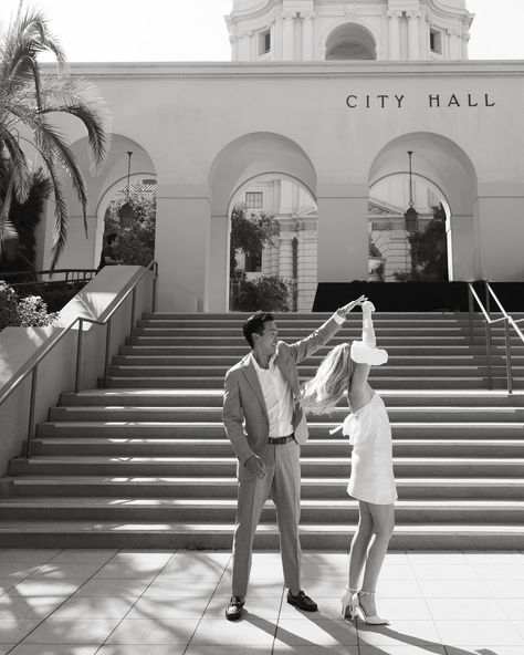 Pasadena courthouse elopement vibes ✨💍💕☁️ #courthouseelopement #nycweddingphotographer #losangelesweddingphotographer #sanfranciscoweddingphotographer #sandiegoweddingphotographer #destinationwedding #destinationweddingphotographer #pasadenawedding Courthouse Photoshoot Wedding, Courthouse Wedding Miami, Courthouse Wedding Inspiration, Phoenix Courthouse Wedding, Los Angeles Courthouse Wedding, Pasadena Courthouse Wedding, Courthouse Wedding Family Photos, Court House Elopement, Courthouse Wedding Photos Civil Ceremony