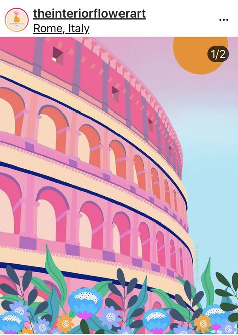 Europe Illustration, Roma Aesthetic, Italy Illustration, Italian Poster, Rome Print, Rome Art Print, Rome Art, Italian Posters, Italy Print