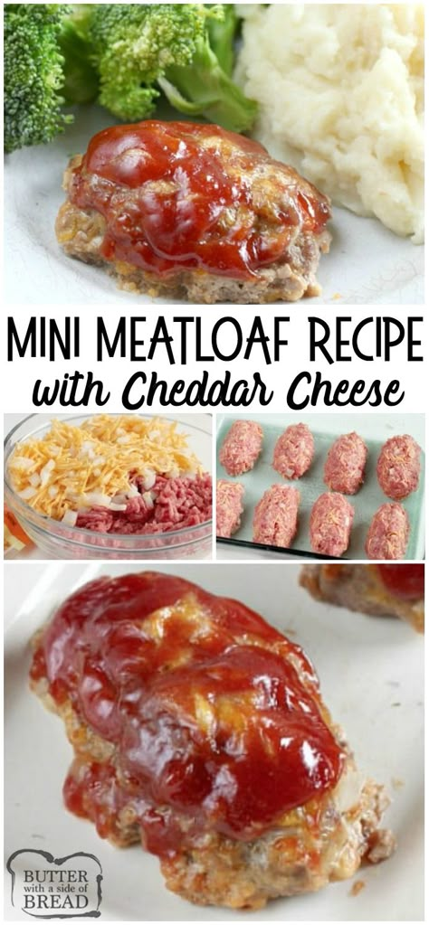 Meatloaf Recipe With Crackers, Meatloaf Recipe With Cheese, Mini Meatloaf Recipe, Mini Meatloaf Recipes, Cheese Stuffed Meatloaf, Cheddar Cheese Recipes, Mini Meatloaf, Mini Meatloafs, Recipe Beef