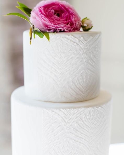 Stencil Wedding Cake, February Wedding, Cake Stencil, Cake Trends, Caking It Up, White Wedding Cake, The Harvest, Home Baking, Cakes Cupcakes