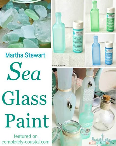 Seaglass Spray Paint, Sea Glass Paint, Paint For Glass, Glass Spray Paint, Sea Glass Diy, Recycled Glass Bottles, Convertible Furniture, Glass Paint, Diy Upcycling