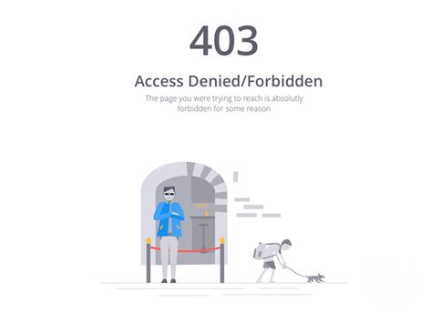 403 Error by Habeeb Hamza Empty State, 404 Pages, Error 403, Mobile App Ui, Google Co, Online Surveys, Website Inspiration, Mobile Ui, Web Development Design