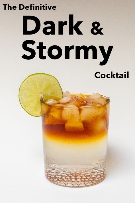 Rainy Day Drinks Alcohol, Black Rum Drinks, Dark Liquor Mixed Drinks, Dark And Stormy, Rainy Day Cocktails, Dark Liquor Drinks, Mixed Drinks Alcoholic Dark Liquor, Dark And Stormy Drink Recipes, Fall Dark And Stormy Drink