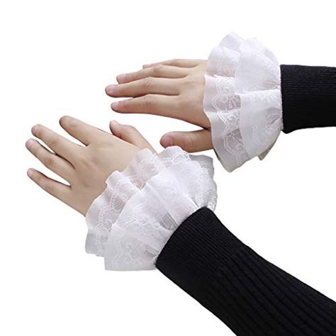 Black Color Fashion, Fake Sleeves, Prom Gloves, Mesh Gloves, Half Shirts, Bridal Gloves, Lace Cuffs, Lace Gloves, White Dress Party