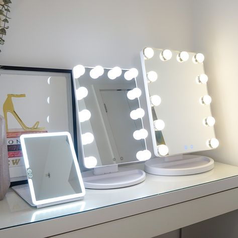 makeup mirrors with dimmable led lighting canada Glam Station, Travel Size Makeup, Travel Makeup Mirror, Lighted Makeup Mirror, Makeup Station, On Off Button, Vanity Mirrors, Travel Mirror, Makeup Mirror With Lights