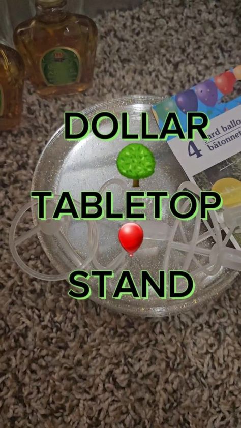 This quick Dollar Tree diy was just what I needed for my adorable centerpieces it costs $2.50 to make 4 bases and they held up great #dollartree #diy #babyshower #easy | Blessed Hands Wedding & Event Design | Trout Recording · Balloon Dollar Tree Table Decor, Diy Party Table, Dollar Tree Birthday, Balloon Centerpieces Diy, Diy Dollar Tree Centerpieces, Diy Babyshower, Dollar Tree Centerpieces, Dollartree Diy, Dollar Tree Wedding