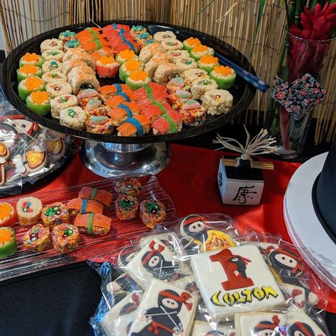 Ninja Birthday Party Ideas | Photo 2 of 11 | Catch My Party Ninja Birthday Party Ideas, Ninja Birthday Party, Ninja Kids, Fruit Ninja, Ninja Birthday Parties, Ninja Birthday, Ninja Warrior, 6th Birthday, Catch My Party