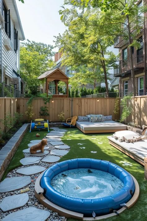 Backyard Landscaping Ideas for Dogs: Create a Pet Haven Small Dog Friendly Garden Ideas, Dog Run Landscaping Ideas, Backyard Pet Area Ideas, Dog Proof Backyard Landscaping, Pet Friendly Backyard Ideas, Dog Backyard Ideas, Dog Friendly Backyard Landscaping, Dog Areas In Backyard, Dog Backyard Playground