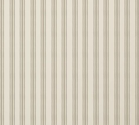 Wallpaper, Wall Coverings, Decals & Stickers | Pottery Barn Stripped Wallpaper Dining Room, Ticking Stripe Wallpaper Bedroom, Bar Room Wallpaper, Burke Decor Wallpaper, Striped Kitchen Walls, Wallpaper In Laundry Room Small Spaces, Vintage Striped Wallpaper, Striped Nursery Walls, Nancy Meyers Wallpaper