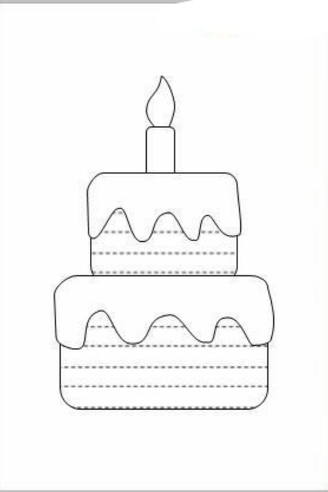 Tracing Lines, Classroom Birthday, Happy Birthday Cupcakes, Number Candle, Fabric Postcards, Hand Crafts For Kids, Diy Classroom, Diy Birthday Party, Class Decoration