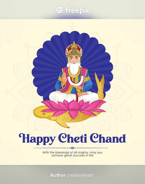 Cheti Chand Creative, Happy Chetichand, Happy Cheti Chand, Anniversary Quotes For Friends, Cheti Chand, Exotic Beaches, Indian Festival, Islamic Prayer, Lord Krishna Images