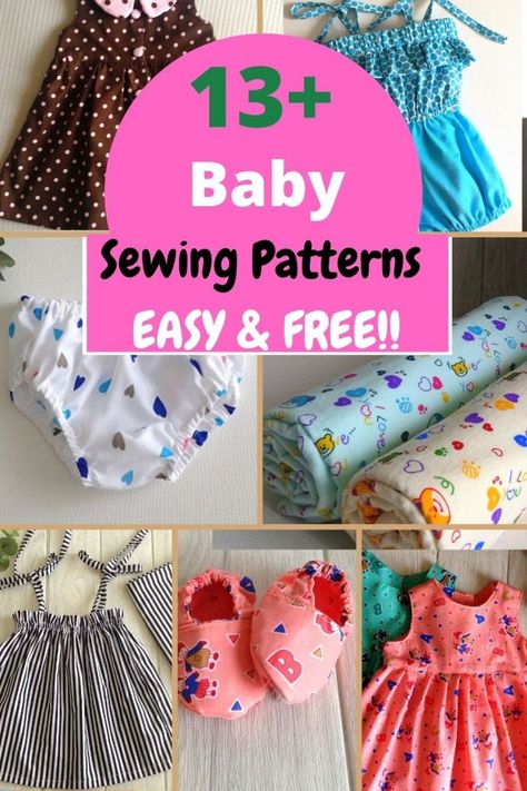 Easy Diy Sewing Projects, Sewing Patterns For Babies, Easy Things To Sew, Free Sewing Projects, Easy Sewing Patterns Free, Baby Sewing Patterns Free, Crochet Frock, Things To Sew, Frock Pattern