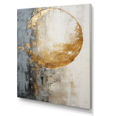 This beautiful "Minimalism Grey Gold Moon Poteries " Wall art is printed on premium quality cotton canvas using the finest fade-resistant ink. With options like Wrapped Canvas, Floater Framed, and Picture Framed Wall Art, we offer a versatile range to cater to your unique aesthetic preferences. The Wrapped Canvas Art is stretched tautly over a sturdy wooden frame, giving your artwork a sleek, borderless appearance. For those who desire a touch of elegance and depth, our floater-framed canvas art Neutral Paint Pour Art, 30x40 Canvas Paintings, Abstract Gold Leaf Painting, Elegant Paintings, Green And Gold Art, Aesthetic Frames, Gold Abstract Art, Wall Art Gold, Mandala Canvas