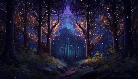 Pretty Wallpapers For Desktop, Witchy Desktop Wallpaper, Night Forest Wallpaper, Forest Desktop Wallpaper, Forest Background, Witchy Wallpaper, Forest Decor, Computer Backgrounds, Mystical Forest